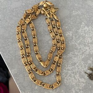 Signed Ann Klein Vintage Gold Chain Necklace